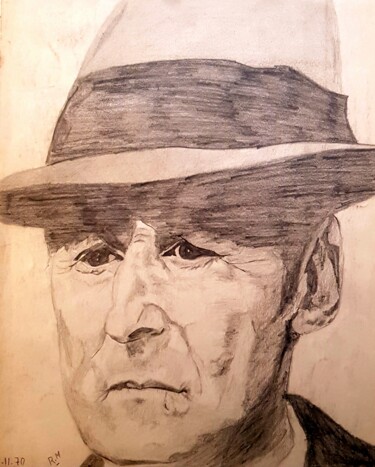 Dessin intitulée "BOURVIL" par Rosemay Dahan, Œuvre d'art originale, Graphite