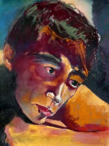 Malerei mit dem Titel "The lonely lover" von Rosemay Dahan, Original-Kunstwerk, Pastell