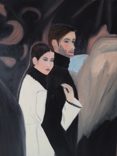 Картина под названием "La pareja" - Roser Solà, Подлинное произведение искусства, Масло