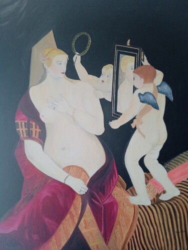 Peinture intitulée "La Venus ante el es…" par Roser Solà, Œuvre d'art originale, Huile