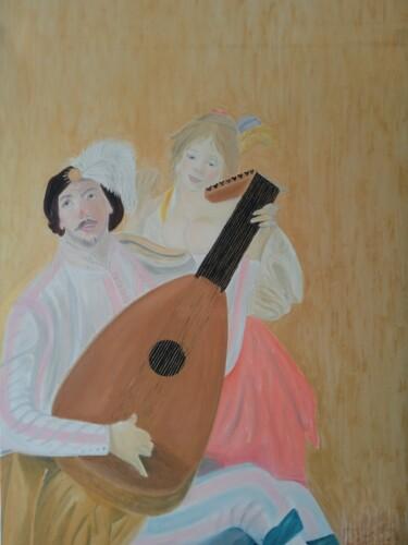 「Dueto」というタイトルの絵画 Roser Solàによって, オリジナルのアートワーク, オイル