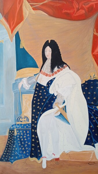 Painting titled "Lluís XIV" by Roser Solà, Original Artwork, Oil
