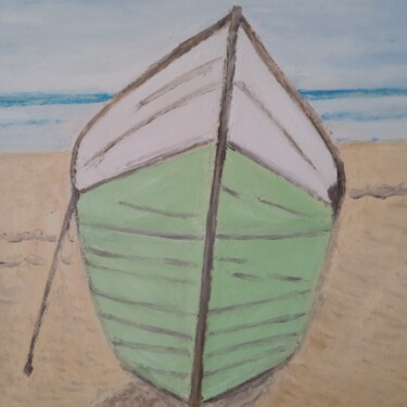 Pintura intitulada "El Bote" por Roser Solà, Obras de arte originais, Óleo