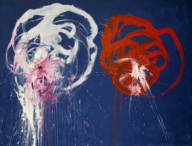 Pittura intitolato "Flower 17" da Rosi Roys, Opera d'arte originale, Acrilico