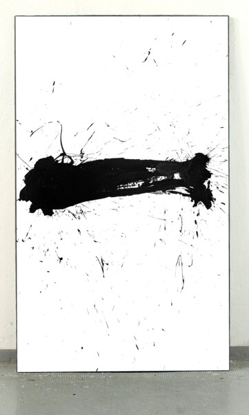 Peinture intitulée "Black 48x" par Rosi Roys, Œuvre d'art originale, Acrylique
