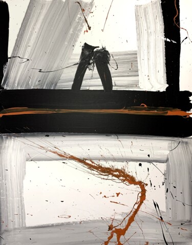 Painting titled "Black 85c" by Rosi Roys, Original Artwork, Acrylic