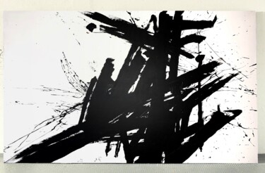 Pittura intitolato "Black 93x" da Rosi Roys, Opera d'arte originale, Acrilico
