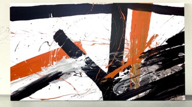 Schilderij getiteld "Black 104c" door Rosi Roys, Origineel Kunstwerk, Acryl