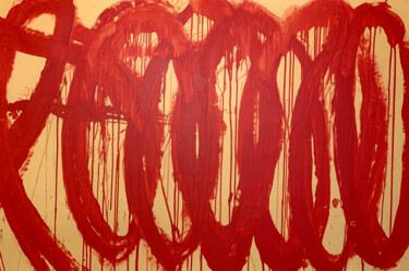 Malarstwo zatytułowany „Red lines 5” autorstwa Rosi Roys, Oryginalna praca, Akryl