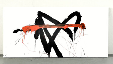 Картина под названием "Black 162 x" - Rosi Roys, Подлинное произведение искусства, Акрил
