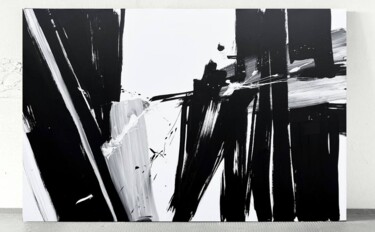 Картина под названием "Black 169c" - Rosi Roys, Подлинное произведение искусства, Акрил