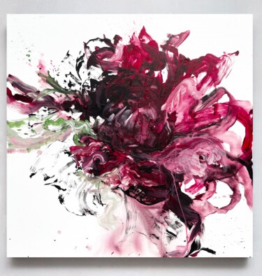Картина под названием "Pink flower 8" - Rosi Roys, Подлинное произведение искусства, Акрил