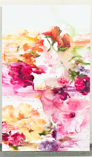 Картина под названием "Blurred flowers 11" - Rosi Roys, Подлинное произведение искусства, Акрил