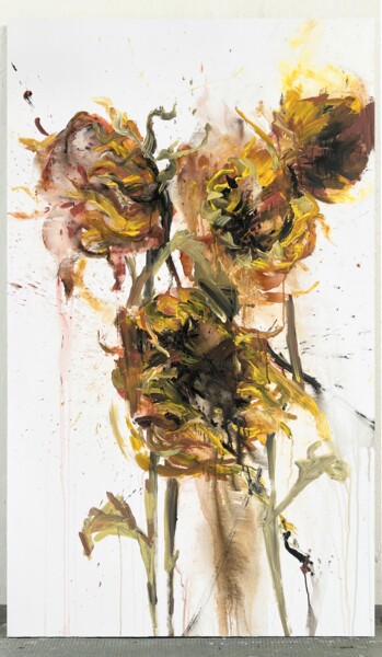 Schilderij getiteld "Sunflower 8" door Rosi Roys, Origineel Kunstwerk, Acryl