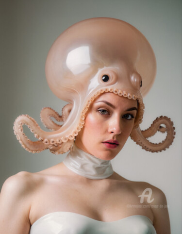 Digital Arts titled "Latex Octopus III" by Rouge De Joie, Original Artwork, AI generated image