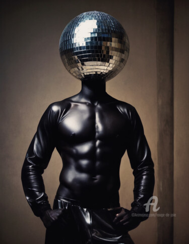 「Latex Disco Ball V」というタイトルのデジタルアーツ Rouge De Joieによって, オリジナルのアートワーク, AI生成画像