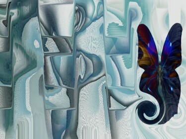 Цифровое искусство под названием "Blue" - Roxana Ferllini, Подлинное произведение искусства, Цифровая живопись