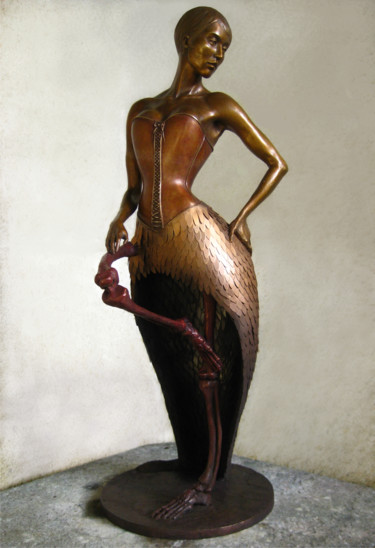 Sculpture titled "Brigitta" by Rossella Scapini, Original Artwork, Bronze