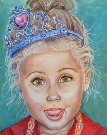 Malarstwo zatytułowany „Little princess” autorstwa Roza Bronnikova, Oryginalna praca, Gwasz
