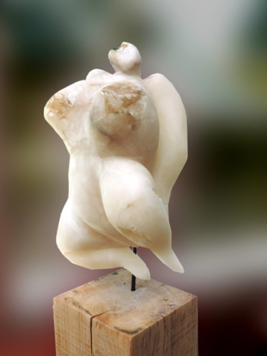 Escultura intitulada "Venus de N." por Roland Platte, Obras de arte originais, Pedra