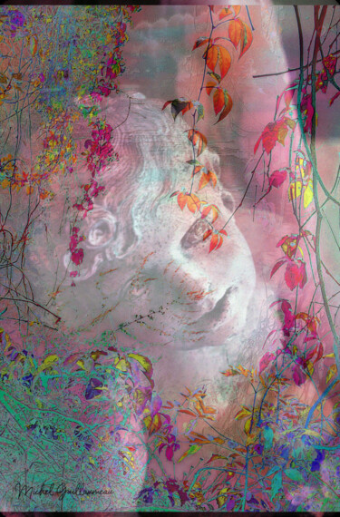 Arts numériques intitulée "Cupidon rougissant" par Michel Guillaumeau, Œuvre d'art originale, Peinture numérique
