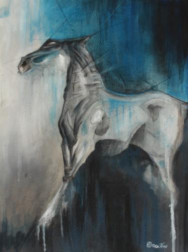 Картина под названием "Nu équin - Ether" - Richard Routin, Подлинное произведение искусства, Акрил