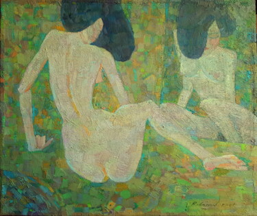 Painting titled "Mirror" by Alexey Rubanov, Original Artwork, Oil