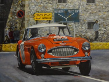 Ζωγραφική με τίτλο "Austin Healey" από Ruben Badia, Αυθεντικά έργα τέχνης, Λάδι