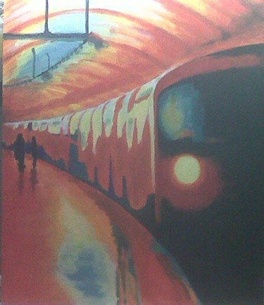 Pittura intitolato "subte" da Ruben Badia, Opera d'arte originale, Altro