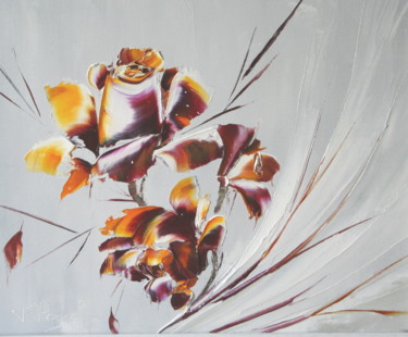 Peinture intitulée "ROSES 2 PF" par Françoise Pascal, Œuvre d'art originale, Huile