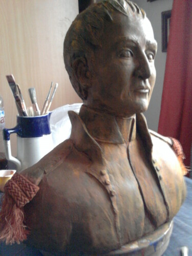 Sculpture titled "Napoléon" by Ruby, Original Artwork, Terra cotta