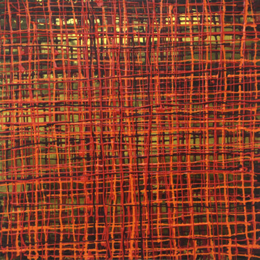 "Rot / Red Stripe 2" başlıklı Tablo Rudi Eckerle tarafından, Orijinal sanat, Akrilik