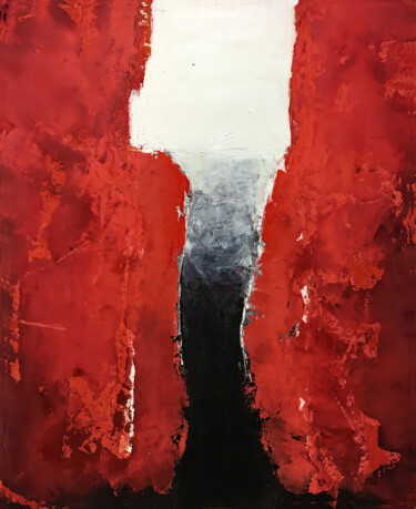 Peinture intitulée "Rot Schwarz / Origi…" par Rudi Eckerle, Œuvre d'art originale, Acrylique