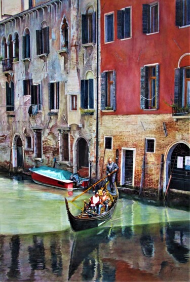 Pittura intitolato "Venezia 20" da Rüdiger Eggers, Opera d'arte originale, Acquarello