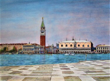 「Venezia 23, Markusp…」というタイトルの絵画 Rüdiger Eggersによって, オリジナルのアートワーク, 水彩画