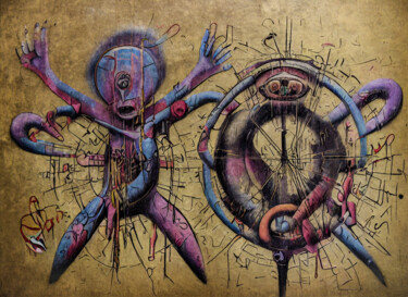 Цифровое искусство под названием "Graffiti No. 8 - Ad…" - Rüdiger Geisler, Подлинное произведение искусства, Цифровая живопи…
