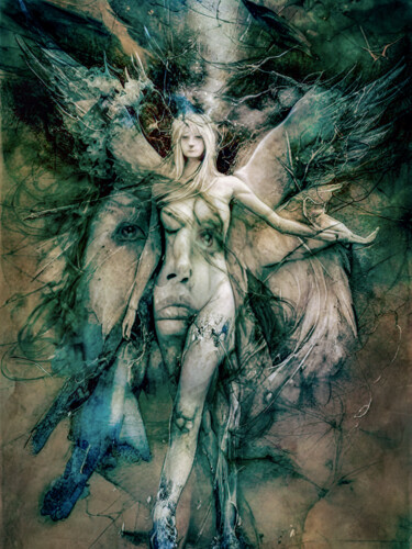 Arte digitale intitolato "Angel - Engel" da Rüdiger Geisler, Opera d'arte originale, Fotomontaggio