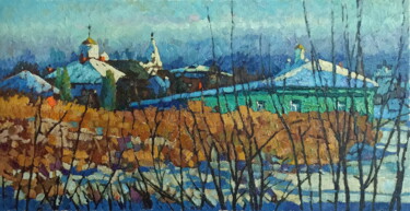 Painting titled "Суздаль" by Mikhail Rudnik, Original Artwork, Oil