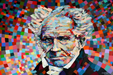 Картина под названием "Schopenhauer" - Rudolf Rox, Подлинное произведение искусства, Акрил