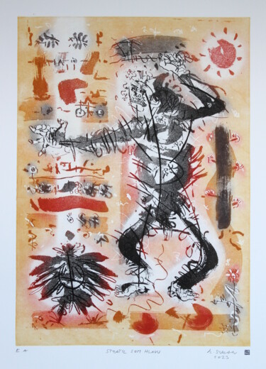 印花与版画 标题为“I lost mi head.(cyc…” 由Rudolf Suran, 原创艺术品, 蚀刻