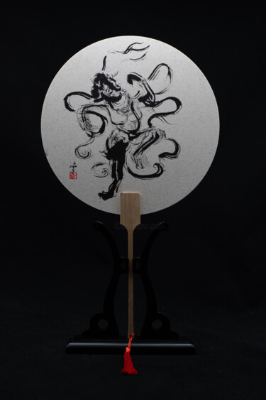 Schilderij getiteld "Dunhuang Impression…" door Rui Wang, Origineel Kunstwerk, Inkt