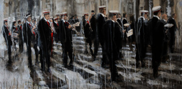 Картина под названием "il-banda 24.047" - Rupert Cefai, Подлинное произведение искусства, Акрил Установлен на Деревянная пан…
