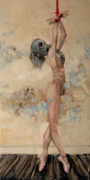 Картина под названием "tied to the rhythm" - Rupert Cefai, Подлинное произведение искусства, Масло