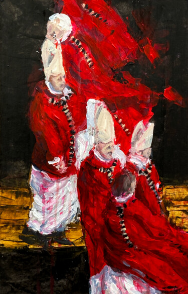 Painting titled "kardinali 21.131" by Rupert Cefai, Original Artwork, Acrylic