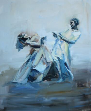 Schilderij getiteld "GIrls dancing" door Ruslan Nikankin, Origineel Kunstwerk, Olie