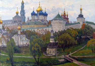 Pittura intitolato "Трооице-Сеергиева л…" da Ruslan L. Lavrinenko, Opera d'arte originale, Olio