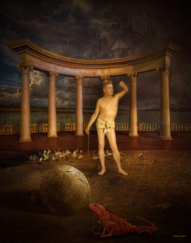 Arts numériques intitulée "In the Beam of the…" par Rustle Extreme, Œuvre d'art originale, Collage numérique