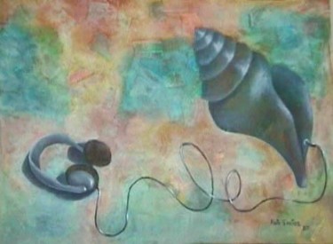 Pintura intitulada "Som do Mar" por Rute Santos, Obras de arte originais