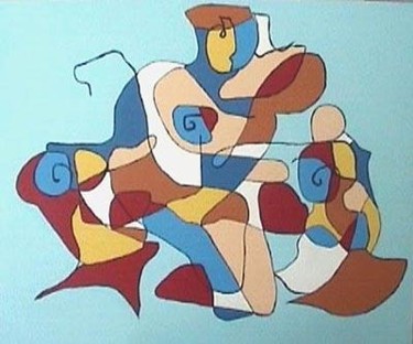 Pintura intitulada "Mae Solteira" por Rute Santos, Obras de arte originais