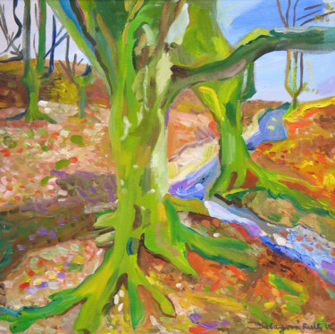 Painting titled "Tree 7 / Arbre 7" by Ruth Dubayová, Original Artwork, Oil